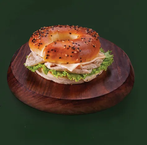 Chicken Ham & Cheese Bagel