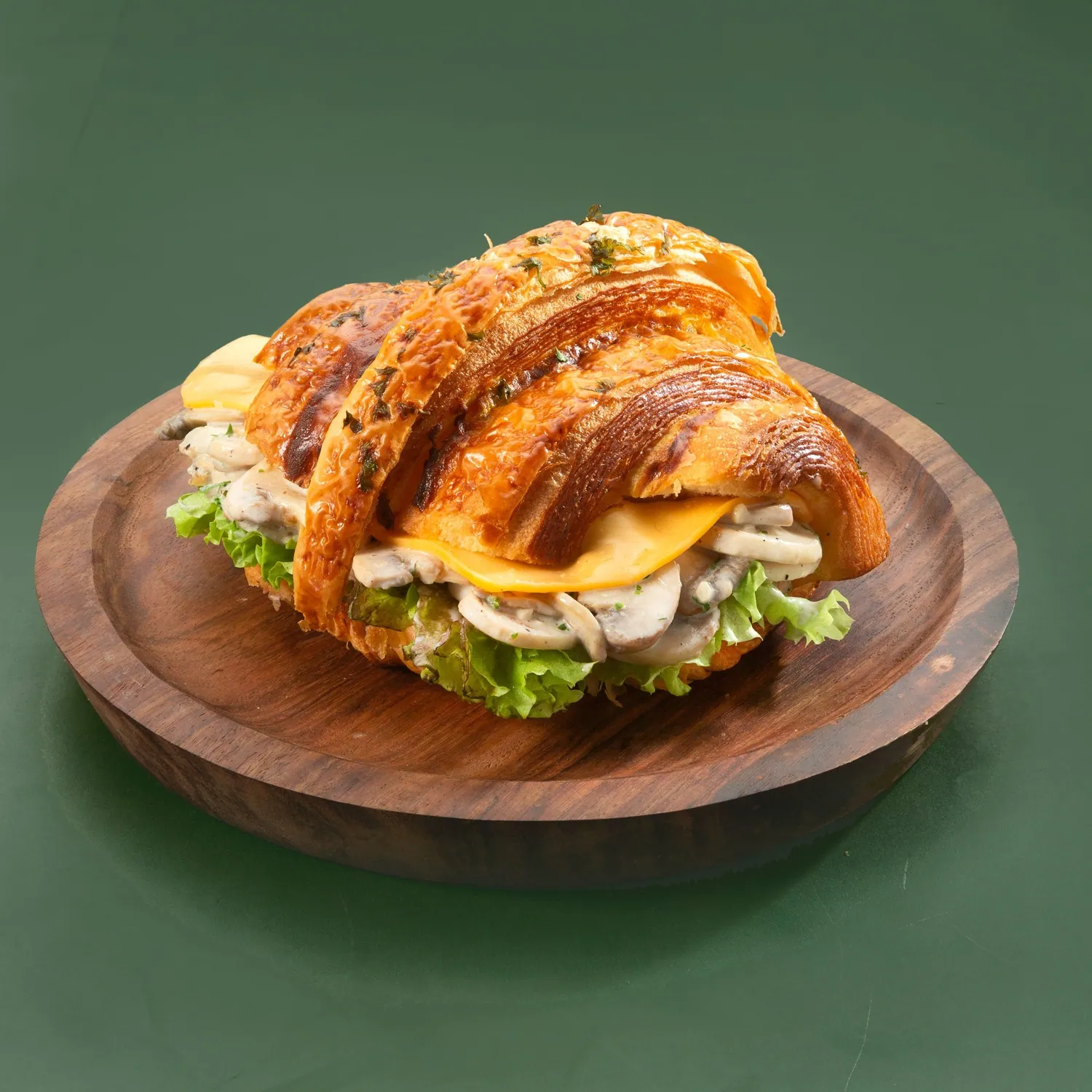 Mushroom Cheese Croissant Melt