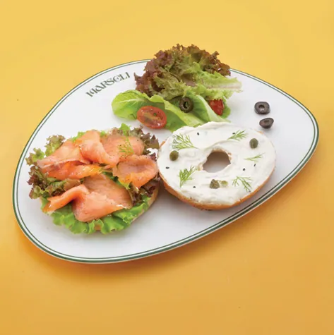 Smoked Salmon Avocado Bagel